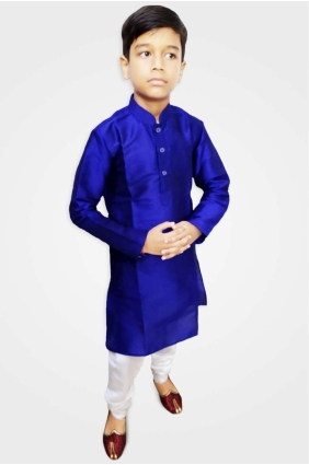 Blue Art silk Boy Kurta BYU0005