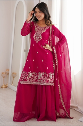 Chanderi silk Chanderi silk Palazzo Suit with Thread PZ4419