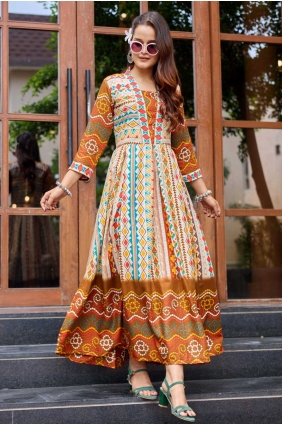 Weaving Gown Dress in Cream Rayon GW1171