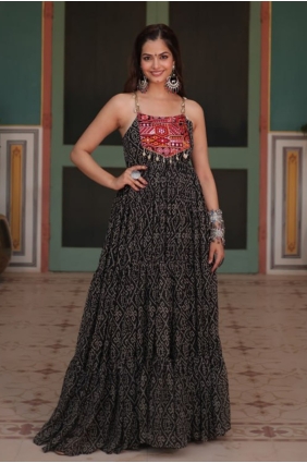 Purple Gown Dress in Embroidered Chiffon GW1143