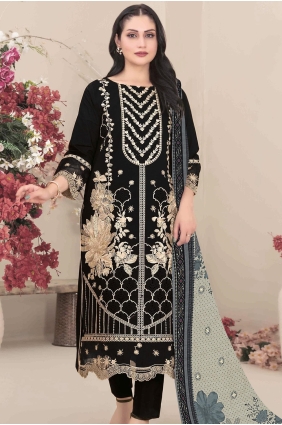 Faux georgette Faux georgette Straight Pant Suit with Embroidered SK159234