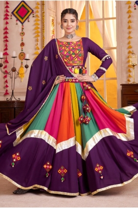 Viscose Lehenga Choli in Multicolor with Weaving LC8631