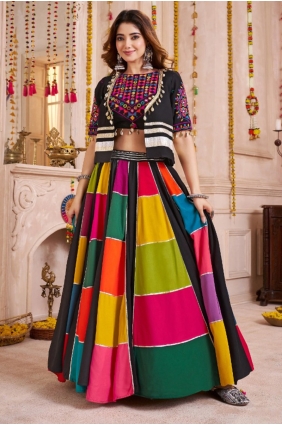 Designer Viscose Lehenga Choli with Weaving in Multicolor LC8633