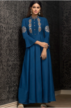 Blue Cotton Gown GW0023