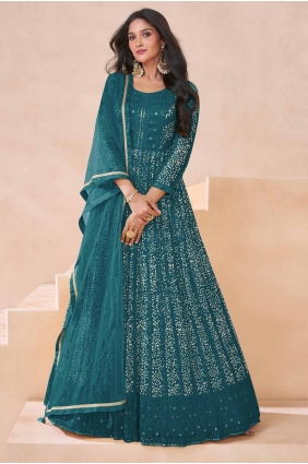 Morpichh Embroidered Gown Dress in Georgette GW1077