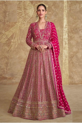 Rama Embroidered Faux georgette Gown Dress GW1093