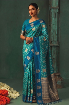Sky blue Saree in Silk with Weaving SR30380