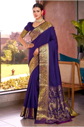 Voilet Weaving Saree in Silk SR28152